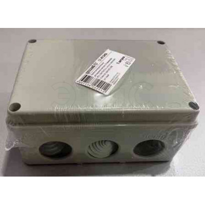 Коробка распределительная 150х110х70 с 10-ю кабельными вводами IP55 серая (30шт) -1уп.